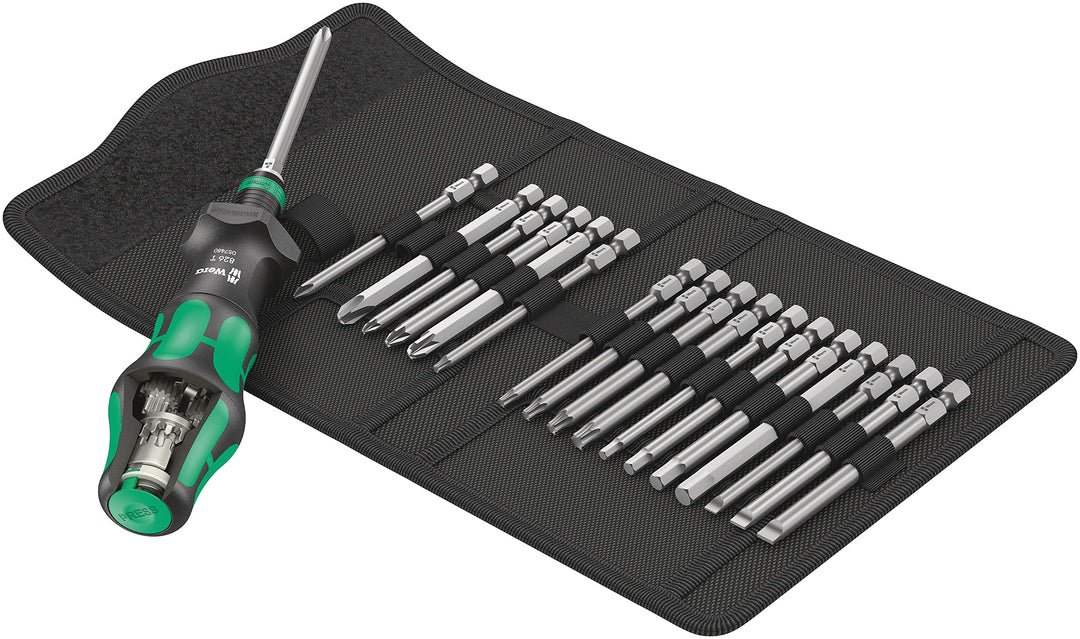 Wera '05057482001 Kraftform Kompakt Turbo 1 Getriebe-Schraubendreher-Satz, 19-teilig