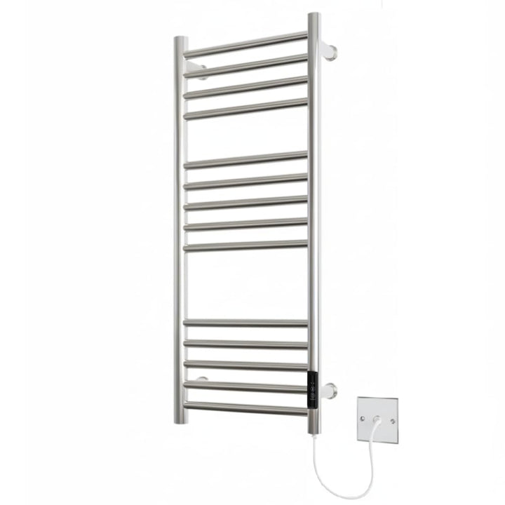 Manissa Siena Elektrischer Handtuchhalter aus Edelstahl mit Timer, hochglanzpoliert, energiesparend,