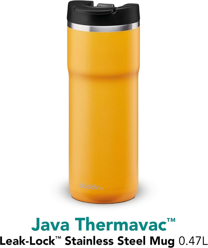 Aladdin Barista Java Thermavac Leak-Lock Edelstahl Thermobecher 0.47L Sun Yellow - Auslaufsicherer B