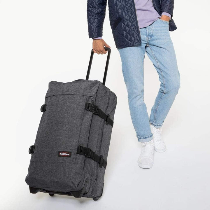EASTPAK Tranverz Gepäck, Einheitsgrösse Black Denim Bundle mit M Koffer, 172 cm, Black Denim Bundle