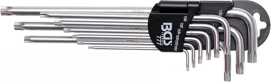 BGS 777 | Winkelschlüssel-Satz | extra lang | TS-Profil (für Torx Plus) TS10 - TS50 | 9-tlg., TS-Pro