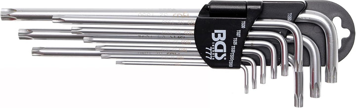 BGS 777 | Winkelschlüssel-Satz | extra lang | TS-Profil (für Torx Plus) TS10 - TS50 | 9-tlg., TS-Pro