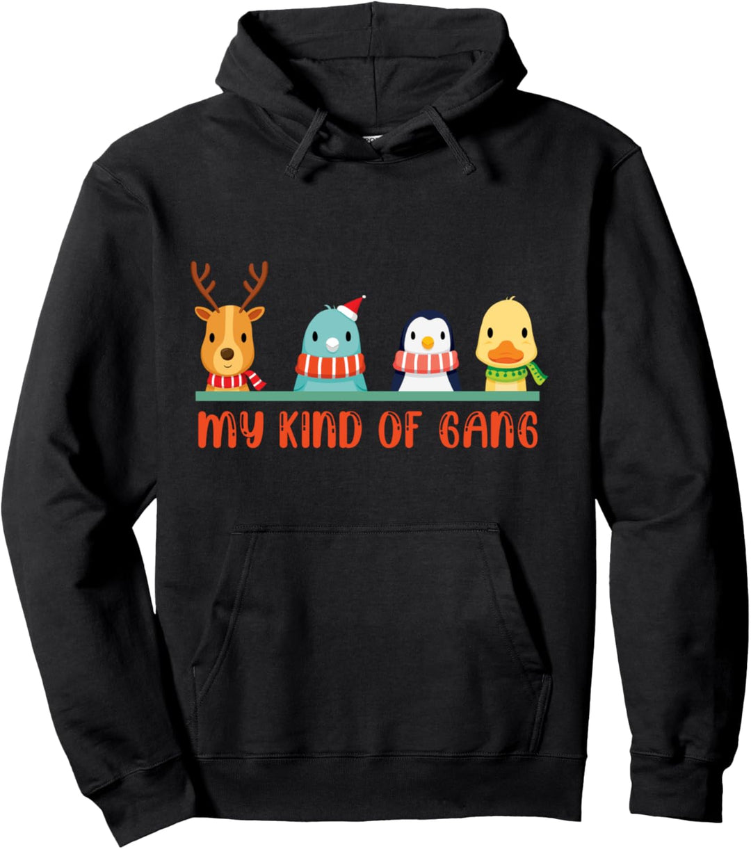 Frohe Weihnachten Rentier Pinguin Ente Party 2021 Geschenk Pullover Hoodie