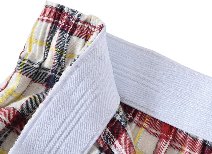 MoFiz Herren Pyjamahose Warm Lang Baumwolle Weich Schlafanzughose Kariert Winter Nachtwäsche Freizei