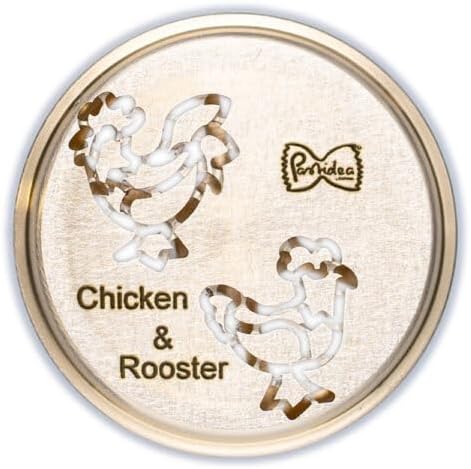 Pastidea - Matrize Zubehör Huhn Hühner Hahn Henne kompatibel mit Kenwood Pasta Fresca oder mit Adapt