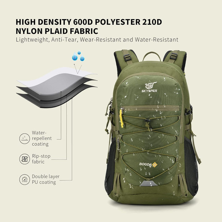 SKYSPER BOGDA 35 Wanderrucksack 35L Camping Backpack mit Rückenbelüftung & Trinksystem Trekkingrucks