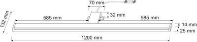 SEBSON® LED Spiegelleuchte 120cm mit Schalter - Bad IP44 neutralweiss 4000K 15W 1300lm - Aufbauleuch