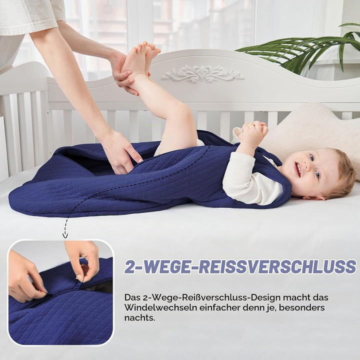 Yoofoss Schlafsack Baby Winter 2.5 Tog - 84cm/12-18 Monate Winterschlafsack Baumwolle Babyschlafsack