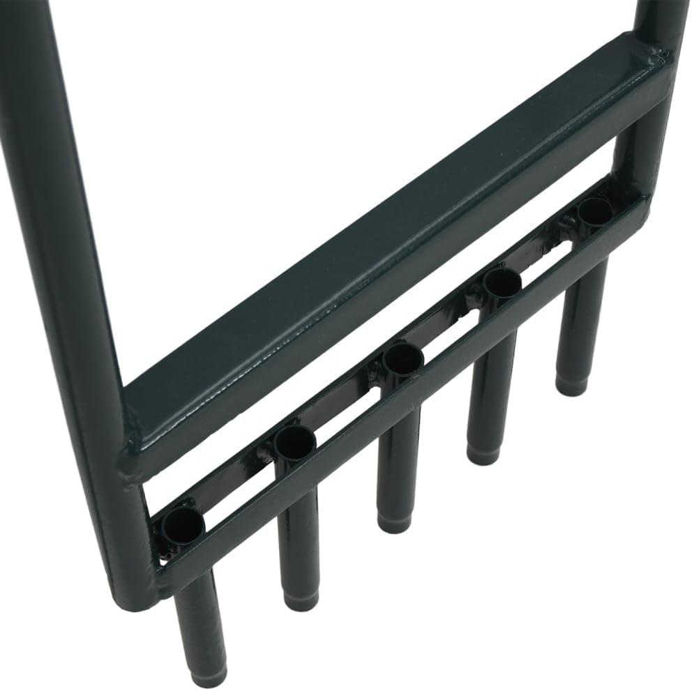 vidaXL Rasenlüfter mit 5 Hohlzinken, Rasen Aerator mit Fussstange Griff, Vertikutierer zum Lockern v