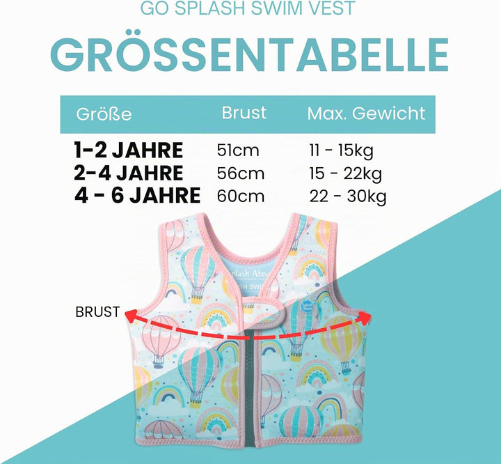 Splash About Go Splash Schwimmweste Over the Rainbow 2-4 Jahre, Over the Rainbow 2-4 Jahre