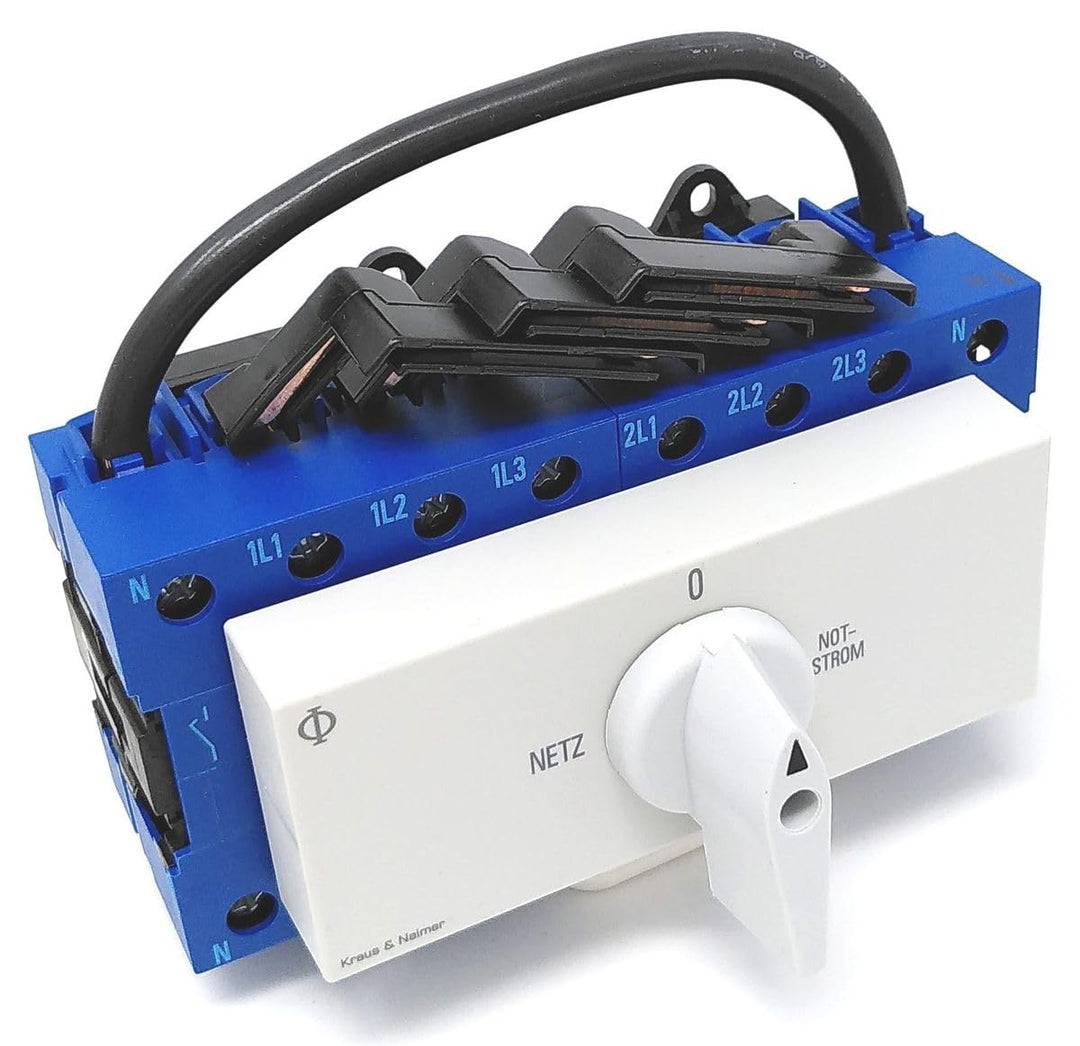 Kraus & Naimer KA63B T904 VE2 +F437 Umschalter 4-polig 63A mit Stellung Netz 0 Notstrom Schnappbefes