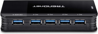 TRENDnet TK-U404 4-Port USB 3.1 Sharing Switch, 4 x USB 3.1 für Computer, 4 x USB 3.1 für Geräte, Wi