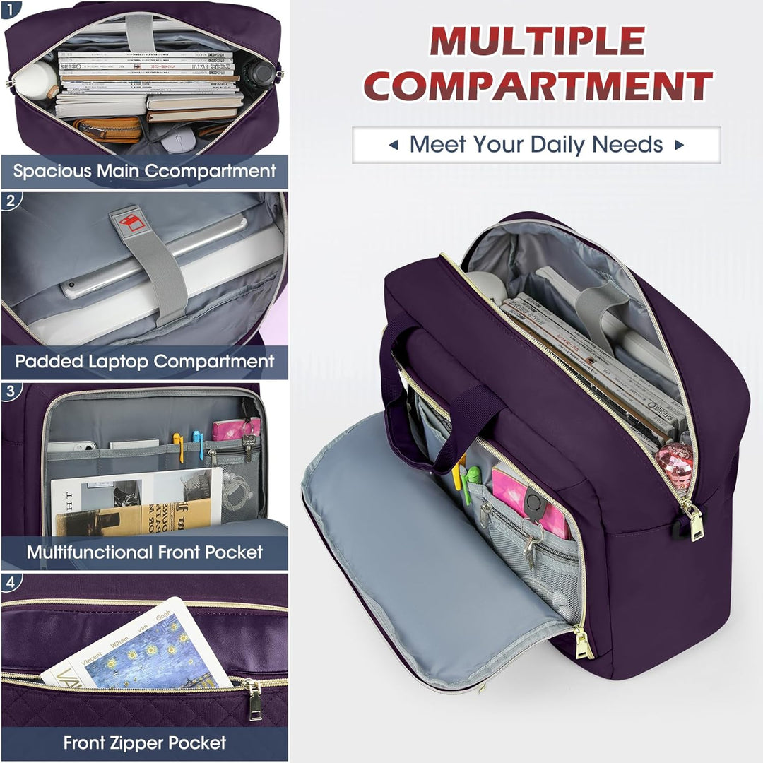 NEWHEY Laptoptasche 17,3 Zoll für Damen Laptop Aktentasche Computertasche Laptop Tasche Business Not