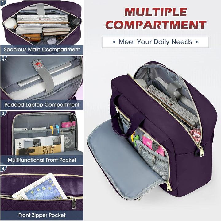 NEWHEY Laptoptasche 17,3 Zoll für Damen Laptop Aktentasche Computertasche Laptop Tasche Business Not