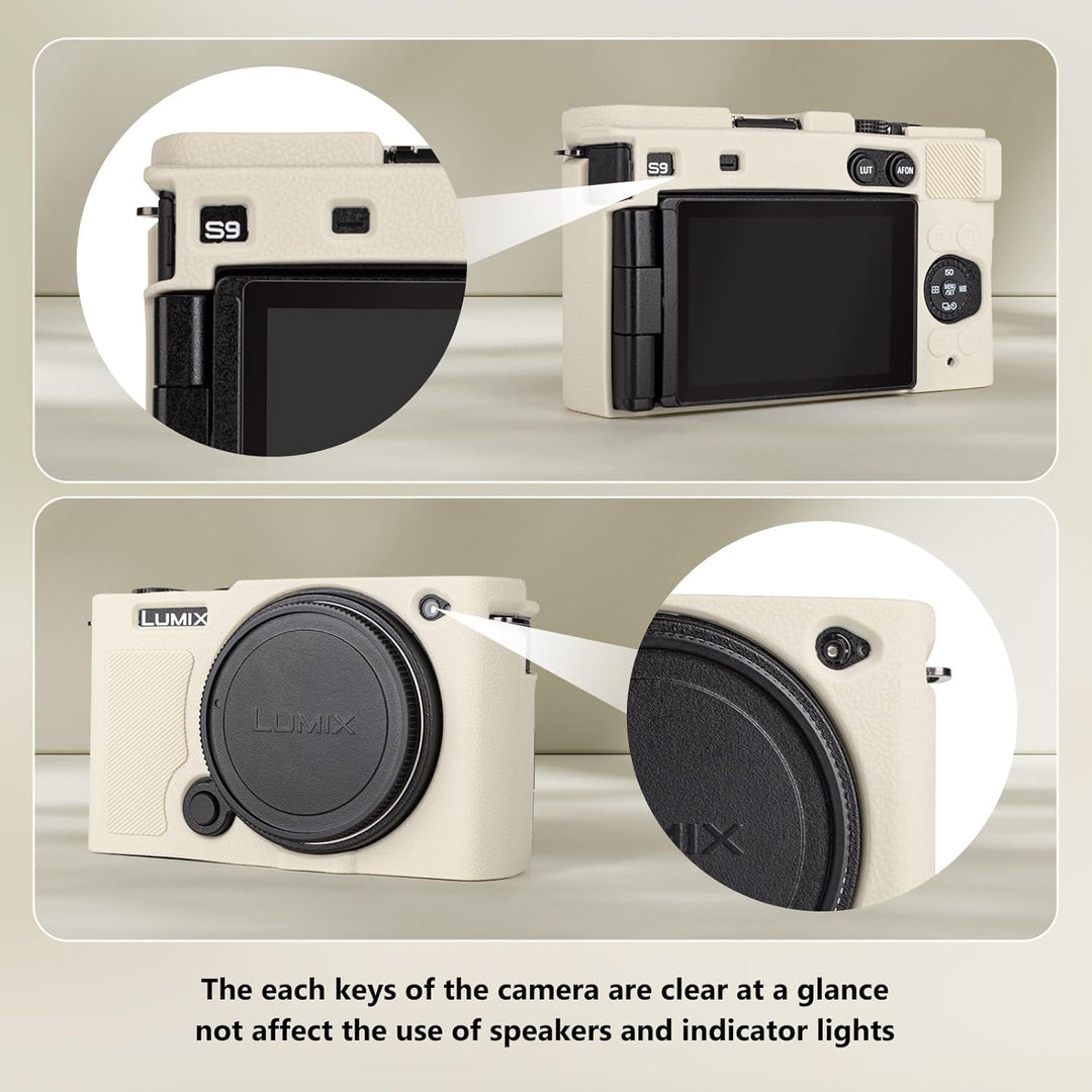 MUZIRI KINOKOO Weiche Silikon Tasche Kompatibel für Panasonic Lumix S9 Mirrorless Kamera, Schutzhüll