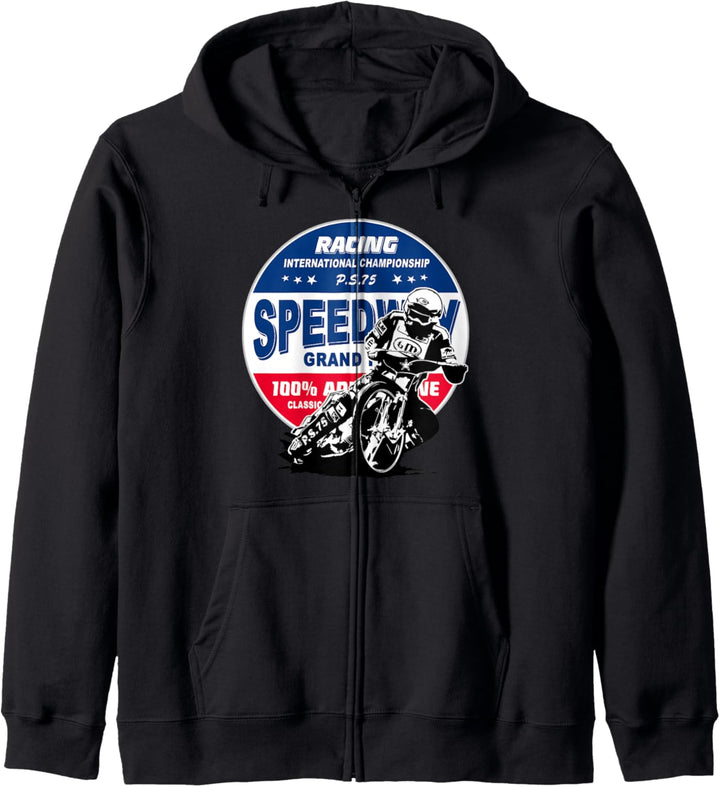 Speedway Bahnsport Motorradrennen Kapuzenjacke
