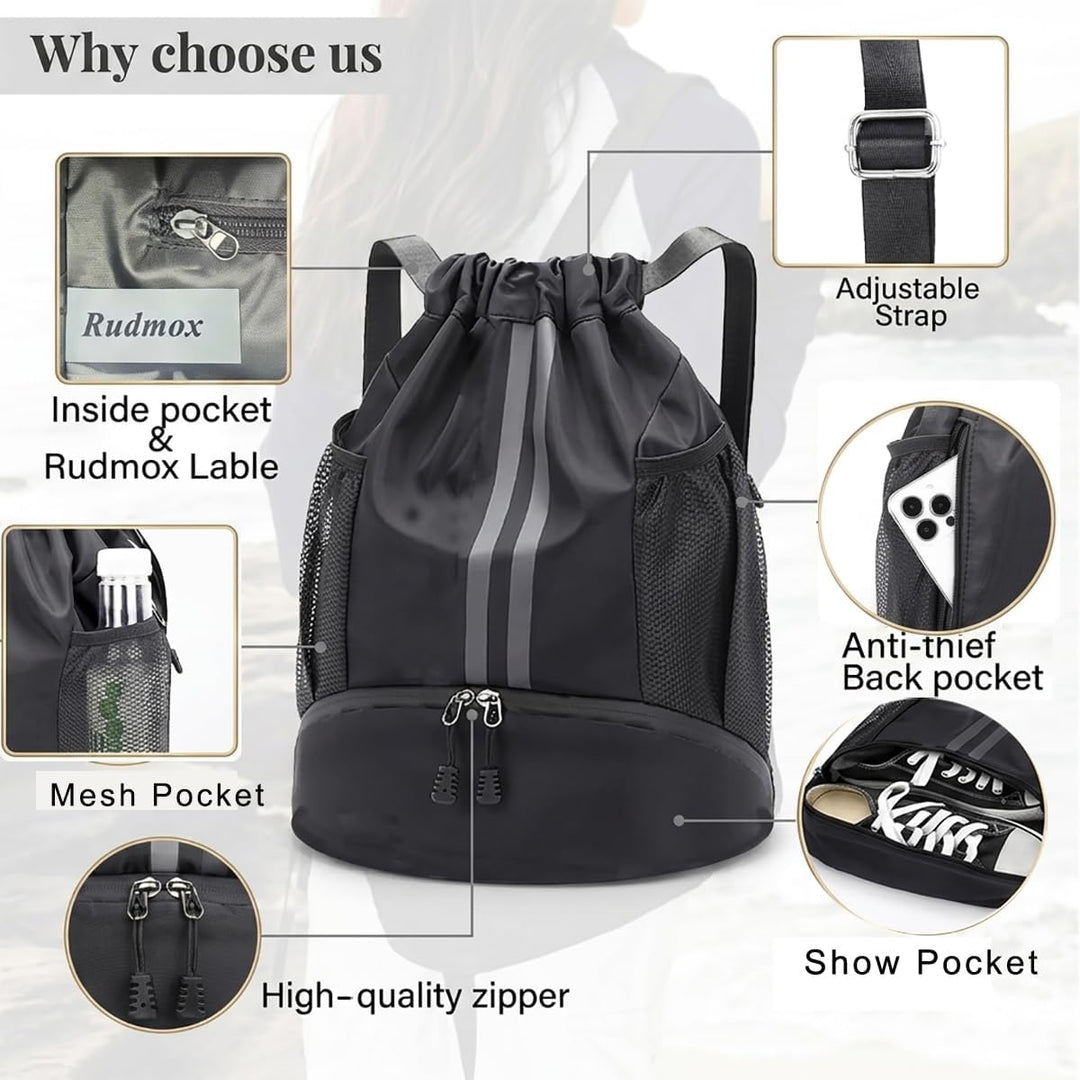Sportrucksack mit Schuhfach - Wasserdichte Gym- und Trainingstasche für Damen & Herren - Ideal für F