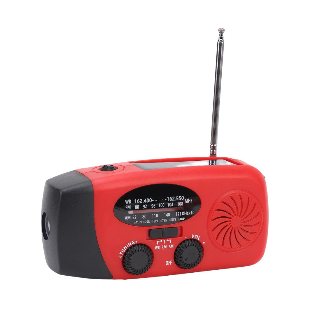 SEAFRONT Hand Kurbelradio, AM/FM/NOAA Notfallradio, Solar Wetterradio Tragbar, 2000 MAh Powerbank IP