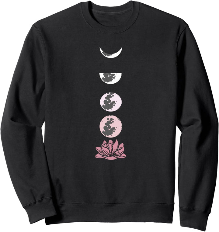 Mondphasen Lotusblume Sweatshirt