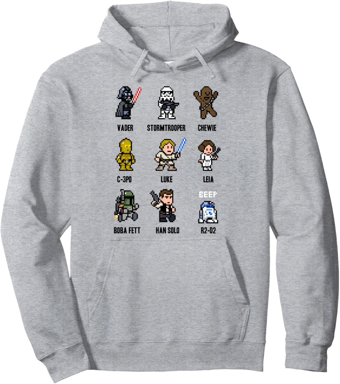 Star Wars Character Group 8-Bit Designs Pullover Hoodie
