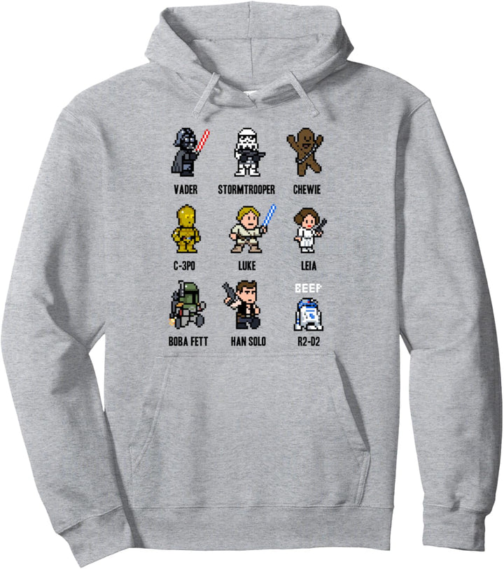 Star Wars Character Group 8-Bit Designs Pullover Hoodie