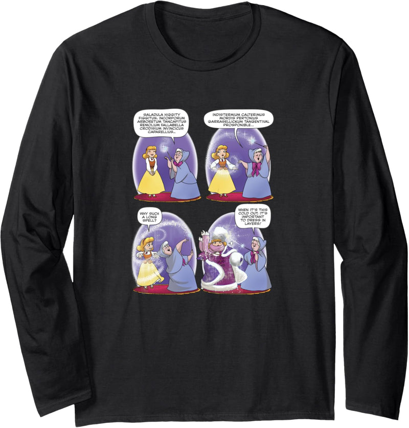 Disney Cinderella Fairy Godmother Dress In Layers Comic Langarmshirt