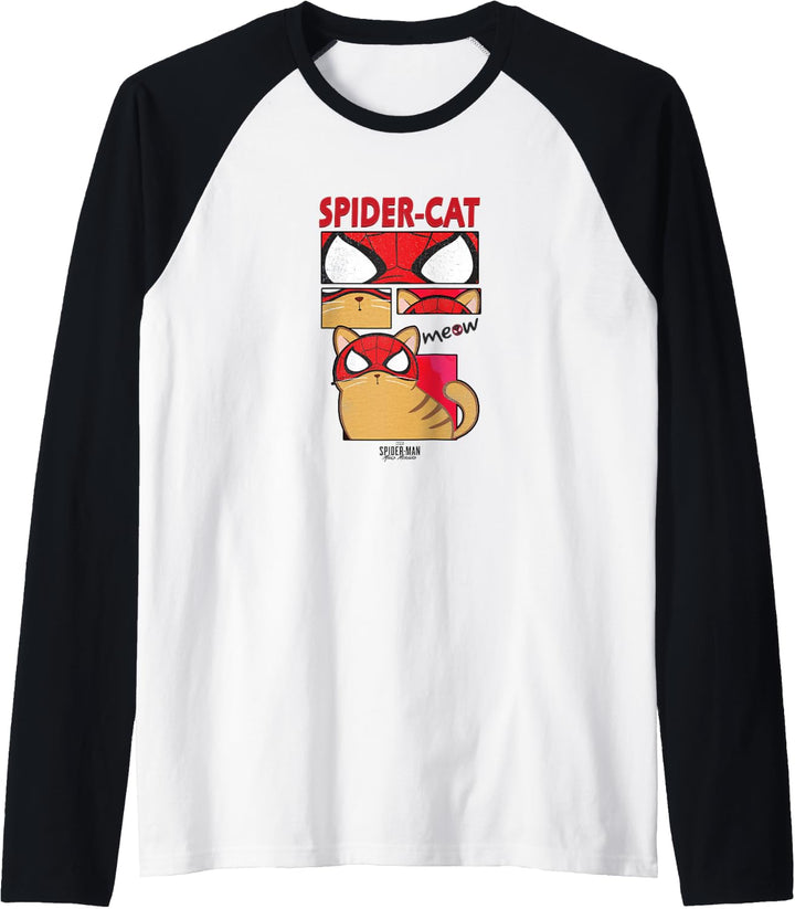 Marvel Spider-Man: Miles Morales Spider-Cat Comic Panels Raglan