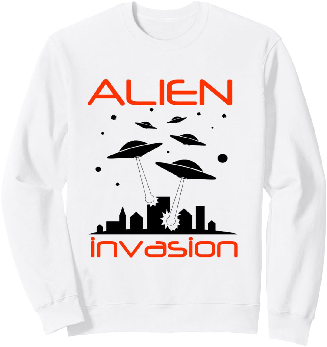 UFO T-Shirt Alien Invasion Funny UFOs Aliens Gift Sweatshirt