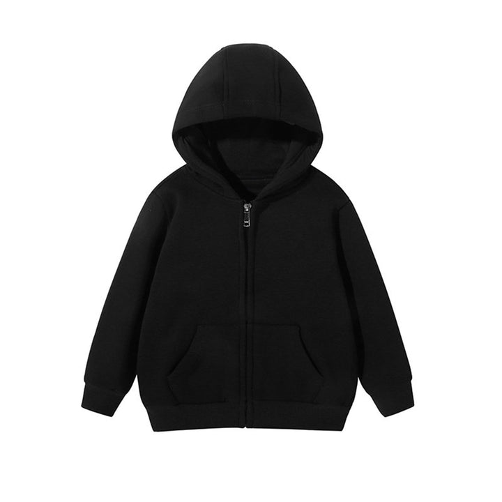 Sweatjacke Jungen Mädchen mit Taschen Oversize Fleecejacke Strickjacke Kinder Einfarbig Sportjacke Ü