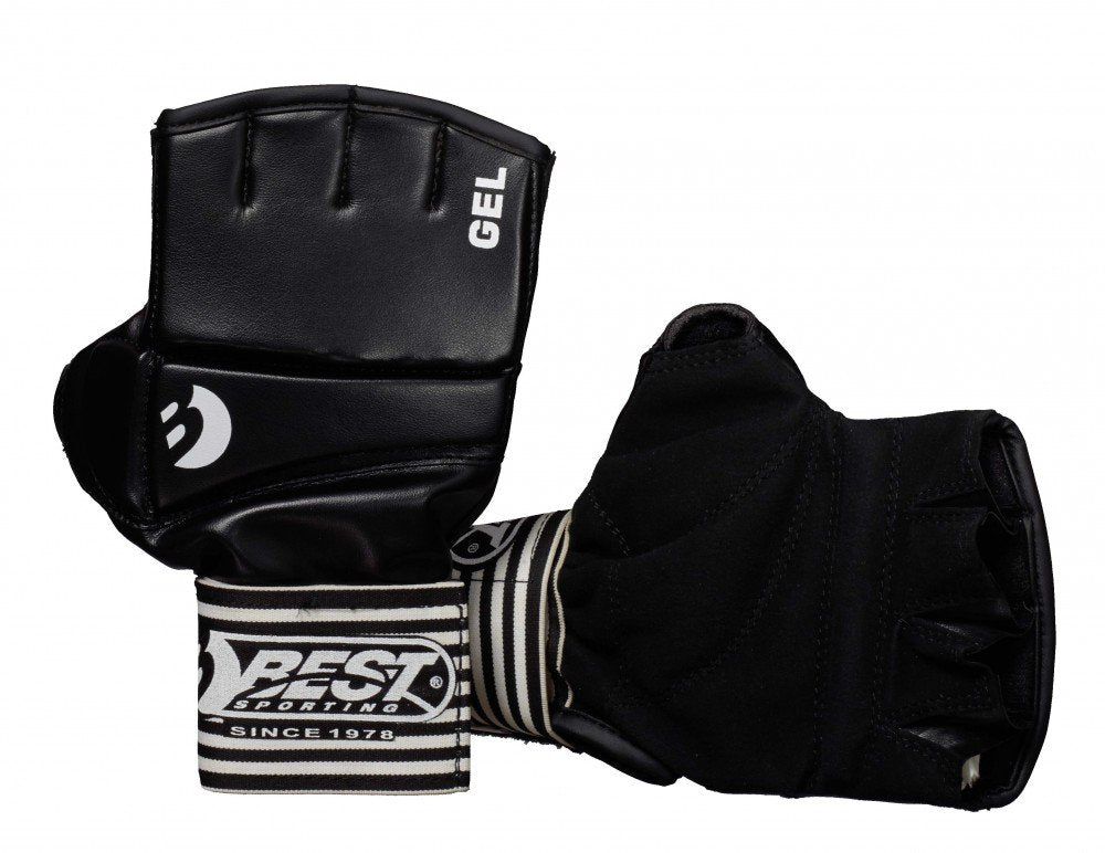 Best Sporting Ballhandschuhe Gel Competition, Grösse S-XL, schwarz mit Aufdruck, Grösse: XL