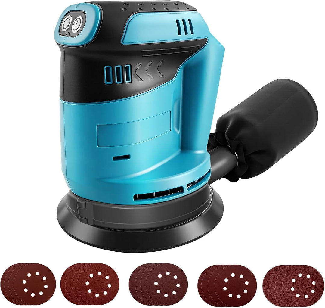 Roadtime 125mm Exzenterschleifer Schleifmaschine für Makita 18V(no Akku) | 20,000 U/min, 3 Geschwind
