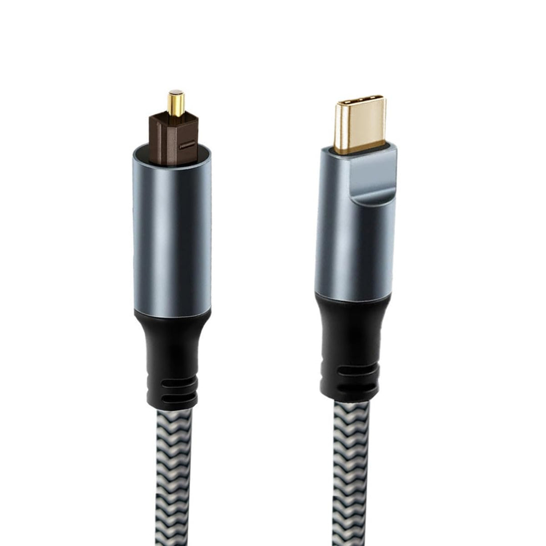 CY Typ-C auf SPDIF Toslink Optisches Audiokabel Opt-Stecker USB-C auf Digital Optical Fiber Optic So