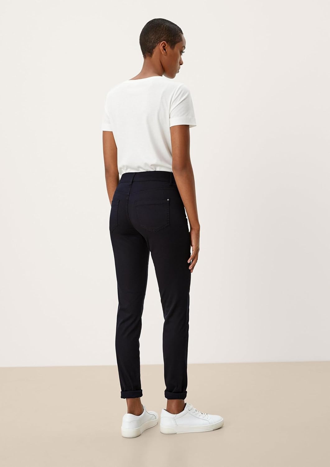 s.Oliver Black Label Damen 150.11.899.18.180.2101244 Hose 36W Navy, 36W Navy