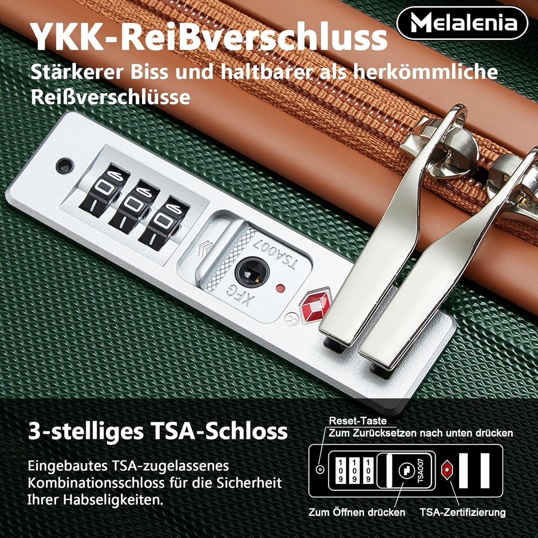 Melalenia Kofferset 7tlg Hartschale Leicht mit 4 Rollen und TSA-Schloss Der Gepäcksets Enthält 1 Kos