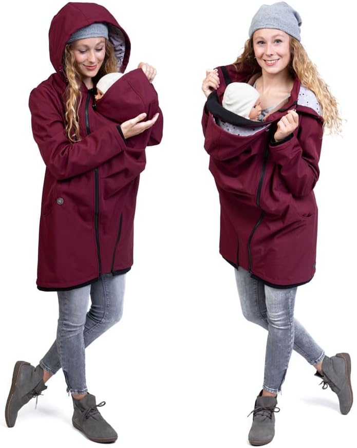 Viva la Mama – Allwetter Funktionsjacke für Mama und Baby, Umstandsjacke + Tragejacke - MELLORY S Vo