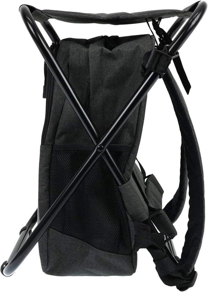 Aurora Outdoor Backpack - Rucksack mit Hocker - schwarz