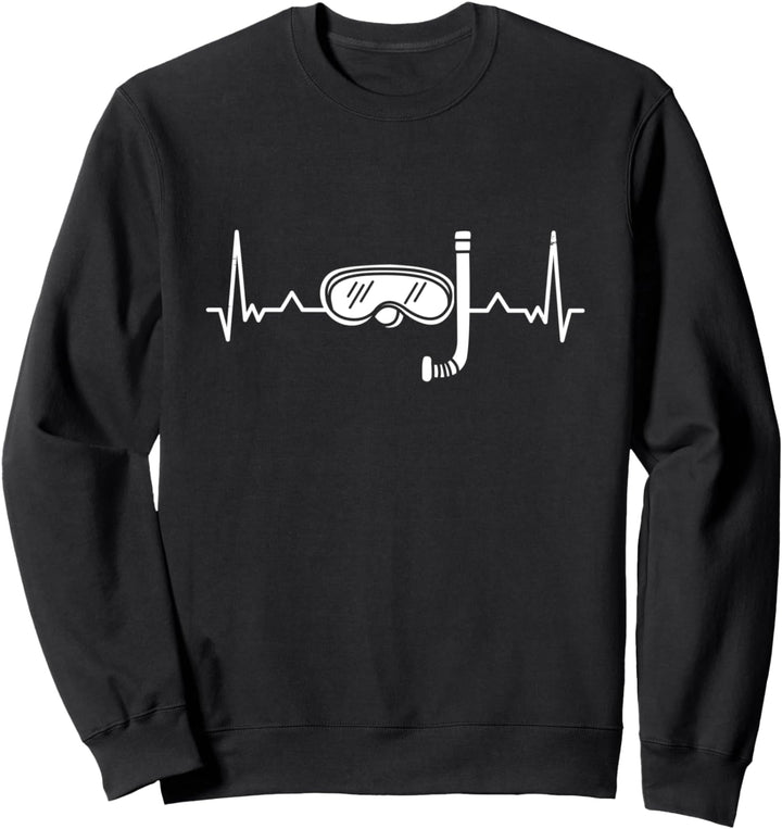 Diver Heartbeat Taucherbrille Taucherbrille Schnorcheln Sweatshirt