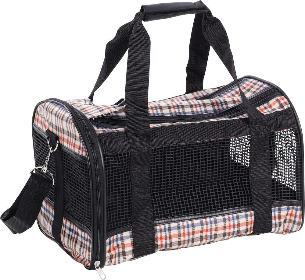 Flamingo Hundetasche - Tragetasche Mayfair Braun L – 50x27x31cm – Polyester – Leicht und stabil – Mi