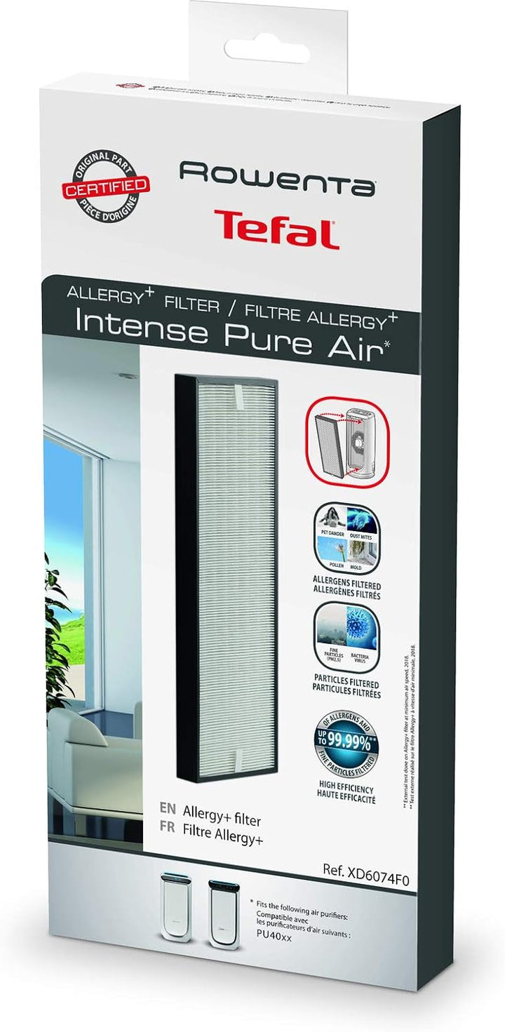 Rowenta XD6074F0 Allergy + Plus Filter, offizielles Zubehör für Pure Air Intensiver Luftreiniger, bi