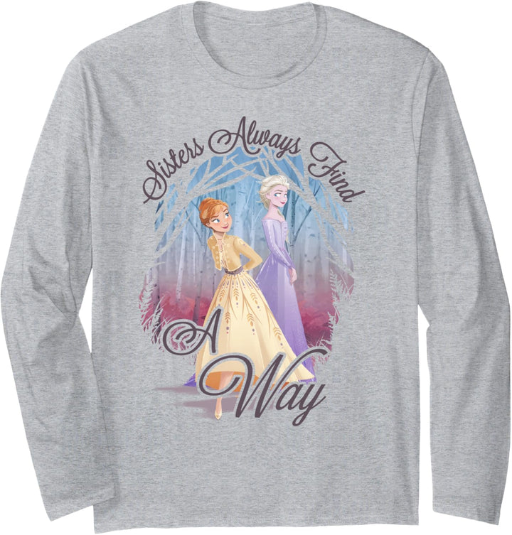 Disney Frozen 2 Anna & Elsa Sisters Always Find A Way Langarmshirt