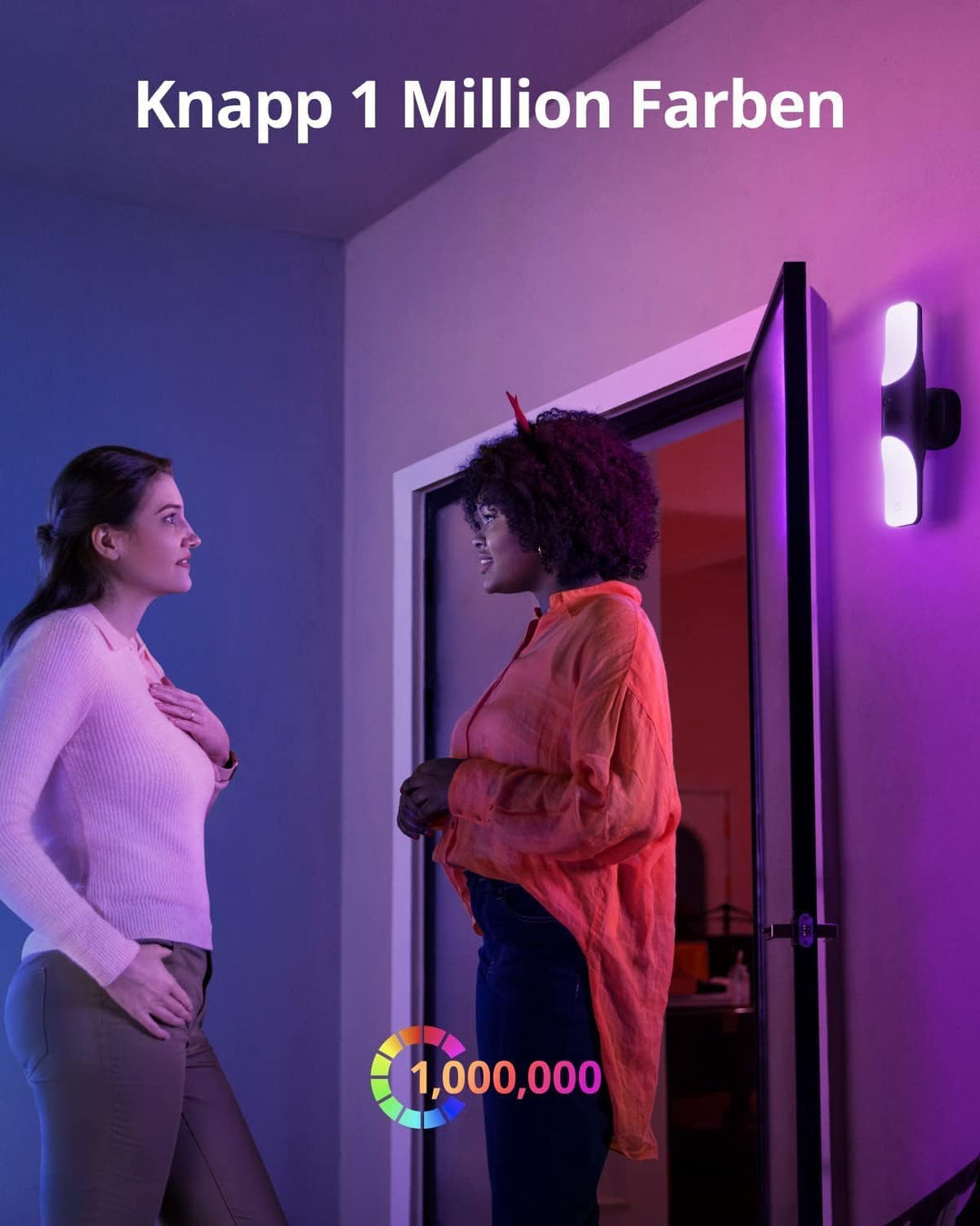 eufy Security Kabelgebundene Wall Light Cam S100, Aussenleuchte mit Kamera, 2K Überwachung, 1200 Lum