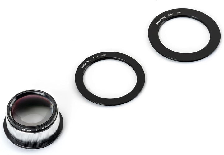 NiSi 49mm Close Up Linse Nahlinsen Filter Kit - inkl 67-49mm Adapterring, 62-49mm Adapterring, Objek