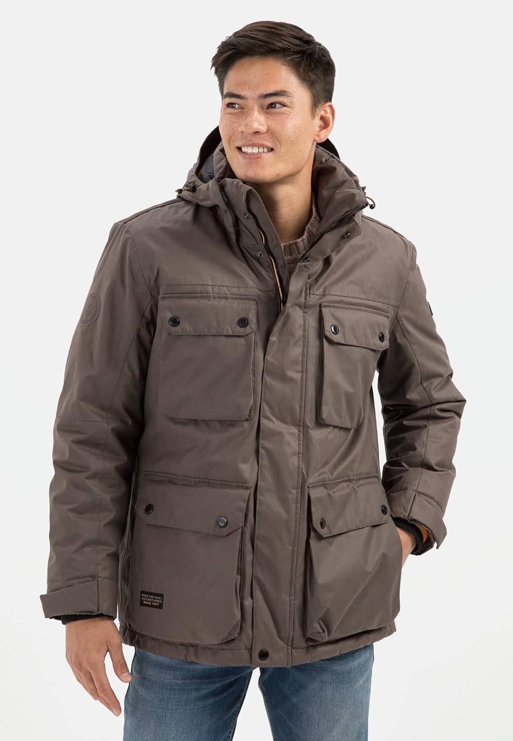 camel active Herren Jacket 28 Dark Brown, 28 Dark Brown