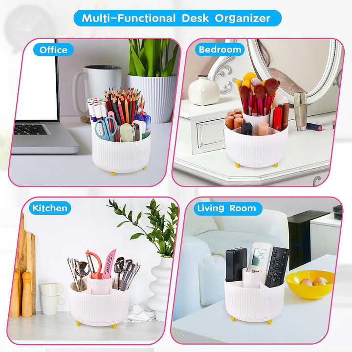 360 Grad Drehbarer Kosmetikorganizer, 2 Stück Make Up Organizer Lidschattenpinsel Lippenstift Etui,