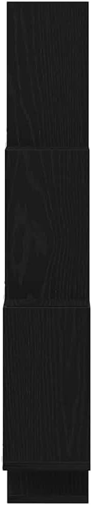 vidaXL Wandregal Schwarz Eichen-Optik 78 x 15 x 93 cm Holzwerkstoff, Wohnzimmer, moderner rechteckig
