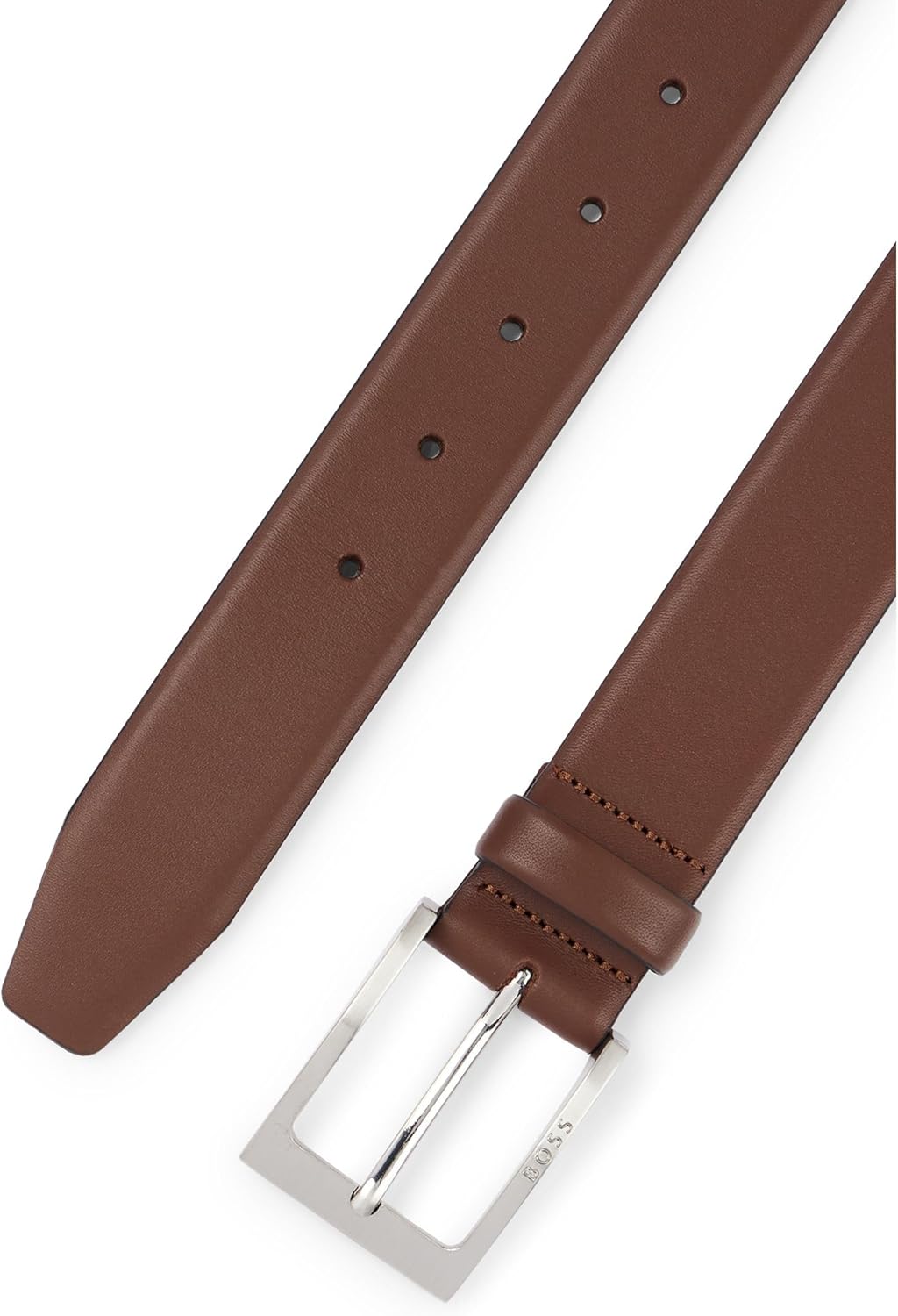BOSS Herren Barnabie Gürtel aus Nappaleder mit Dornschliesse 95 New - Medium Brown217, 95 New - Medi