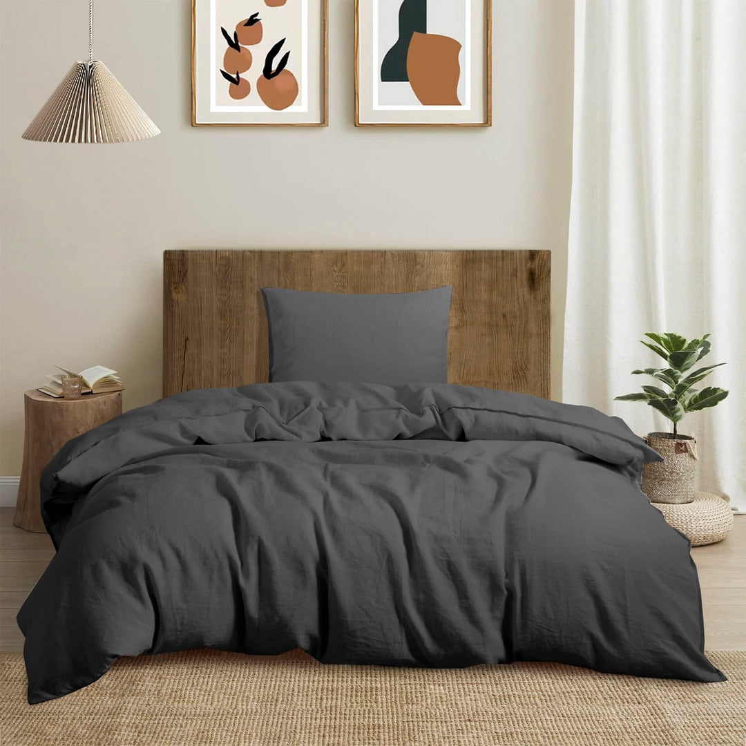 CHUFFED Leinen Bettwäsche 135×200 2teilig Bettwäsche-Sets 100% Naturleinen Bettwäsche-1 Bettbezug 13