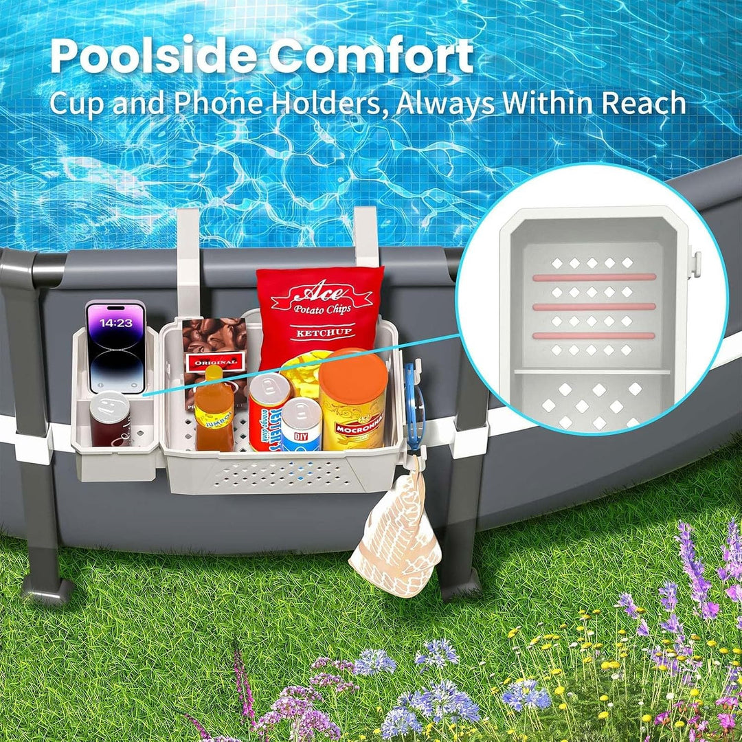 Generisch Pool Aufbewahrungskorb Set inklusive Kunststoff Pool Korb Pool Getränkehalter Hot Tub Zube
