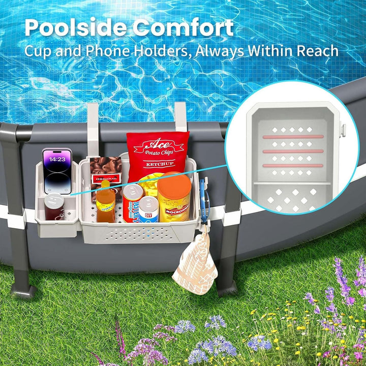 Generisch Pool Aufbewahrungskorb Set inklusive Kunststoff Pool Korb Pool Getränkehalter Hot Tub Zube