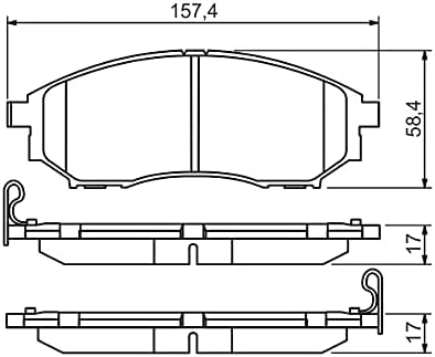 Bosch BP1244 Bremsbeläge - Vorderachse - ECE-R90 Zertifizierung - vier Bremsbeläge pro Set